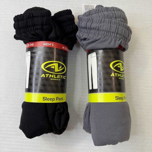 Athletic Works Men's Jersey Sleep Pants - Picture 2 of 9